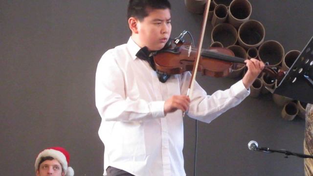 Christmas performance Jingle Bell Rock violin смотреть онлайн