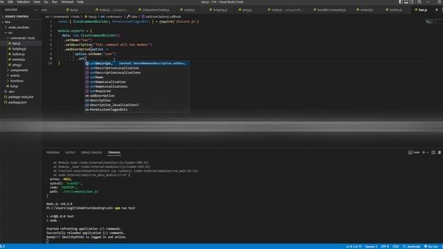Ban / SlashCommand | Making ban command with Visual Studio Code | DiscordJs V14!