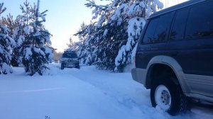 Покатушки по бездорожью, сугробы УАЗ, Pajero, Tager, Frontera 17.01.2016 Челябинск. Часть 2