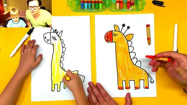 Как нарисовать ЖИРАФА очень просто с Павликом смотреть онлайн