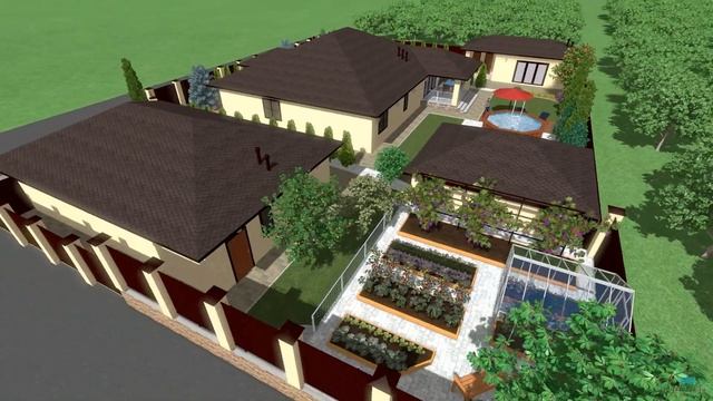 Ландшафтный дизайн участка с баней, летней кухней и огородом смотреть онлайн