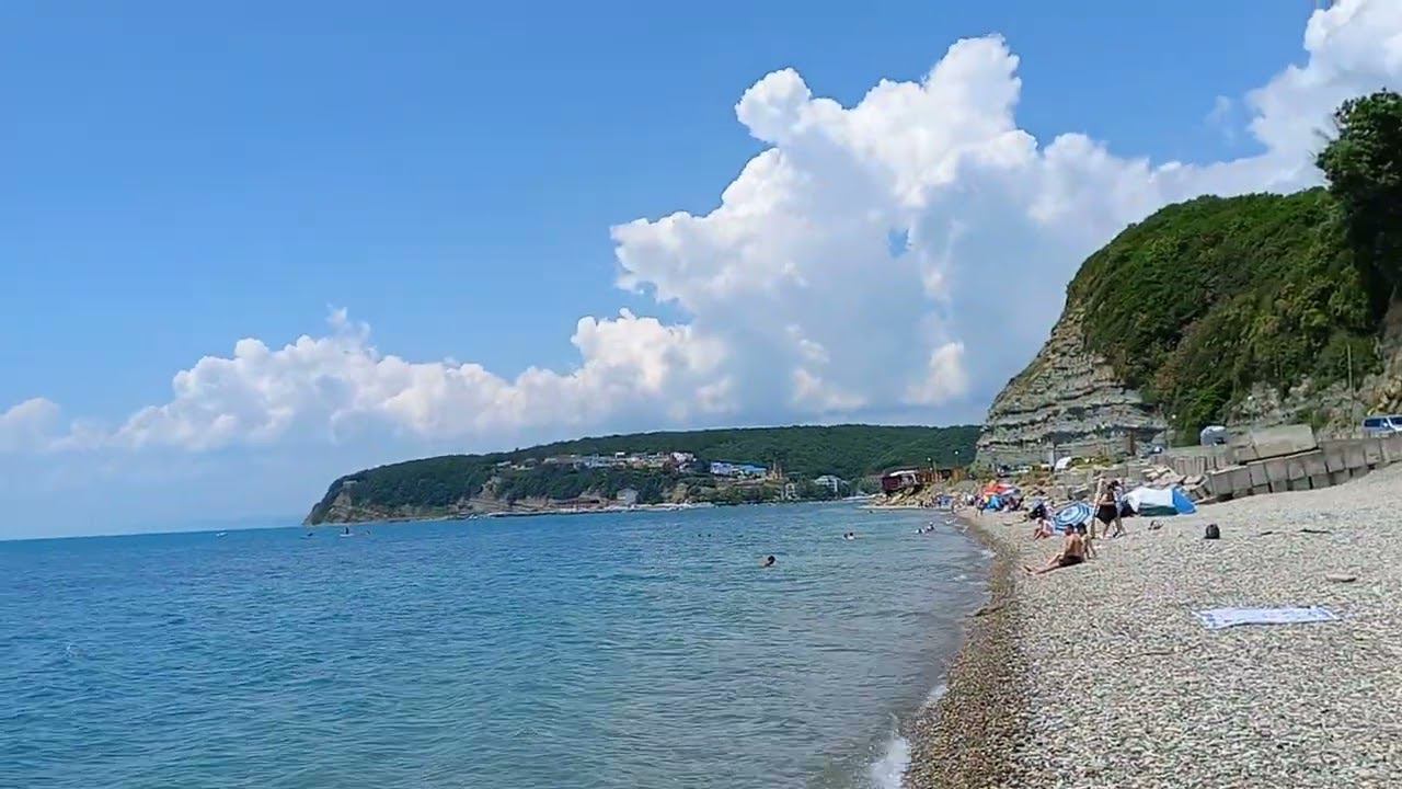 Новомихайловский. Турбаза приморская. Пляж.18.06.2023г. смотреть онлайн