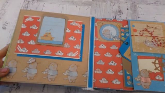 Детский альбом для мальчика с котом Басиком. Шкатулка "Мамины сокровища". Скрапбукинг смотреть онлайн