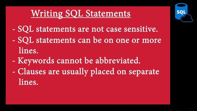 2 - SQL- Writing Basic SQL Statements