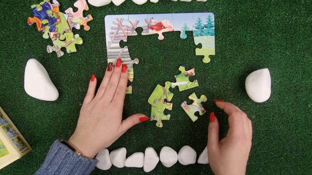 Собираем пазлики из сказки 3 поросёнка. смотреть онлайн