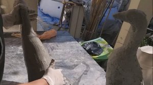 DIY- FAÇA GANSOS COM GARRAFA DE VINHO & CIMENTO