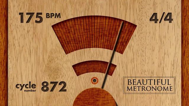 175 BPM 4 4 Wood Metronome HD смотреть онлайн