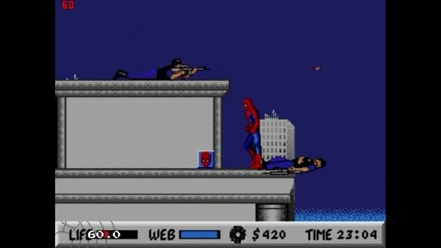 Видеопрохождение и обзор Spider Man Vs Kingpin(Человек паук против амбала)Sega,Genesis