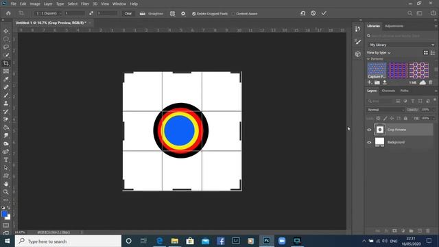 Vasarely abstracts using photoshop pattern tool & library