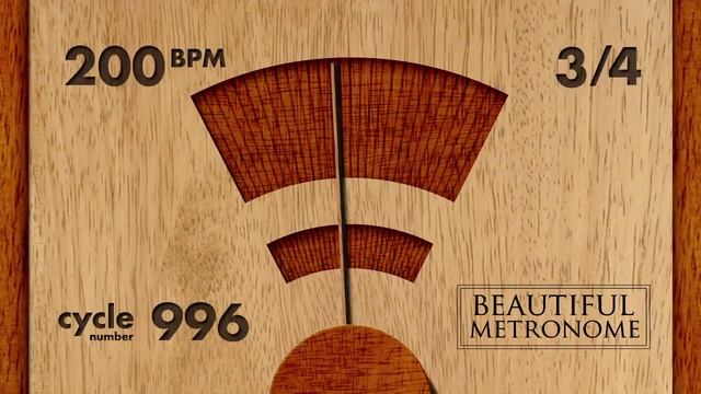 200 BPM 3/4 Wood Metronome HD смотреть онлайн