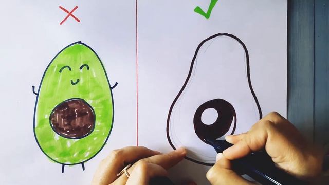 Рисуем АВОКАДО Правильно и Неправильно/Рисование для детей смотреть онлайн