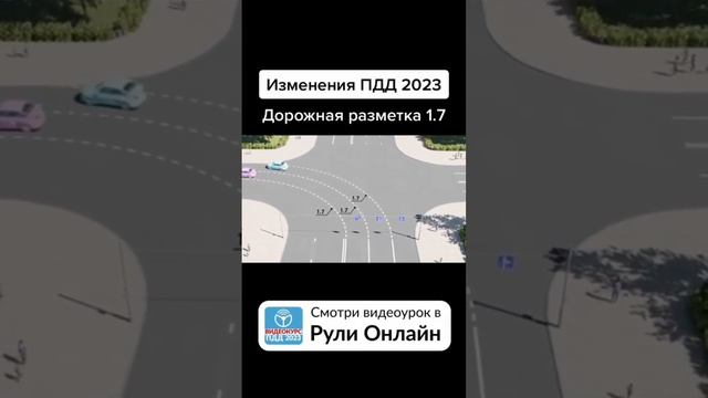 ИЗМЕНЕНИЯ ПДД 2023 Дорожная разметка 1.7