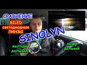 СРАВНЕНИЕ БИ-ЛЕД СВЕТОДИОДНЫХ ЛИНЗ "SINOLYN" // ЛАЗЕР & ДОП ЖЕЛТЫЙ СВЕТ