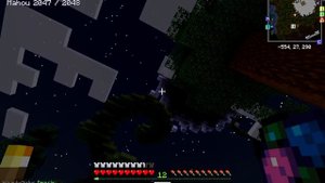Minecraft Из волшебных бобов вырастил бобовый стебель до небес с гигантами в Сумеречном лесу