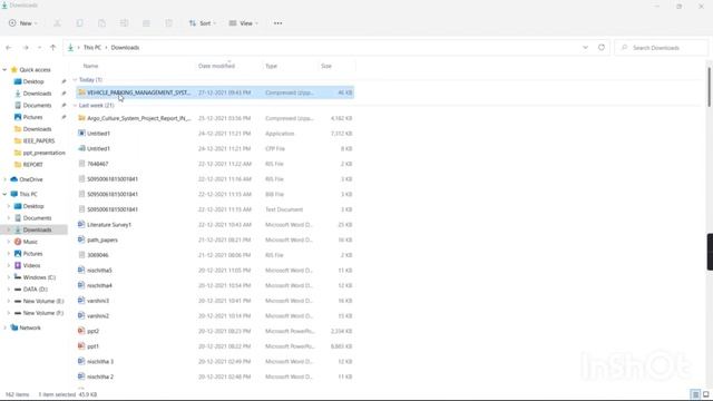 FILE STRUCTURE VTU PROJECT [vehicle parking system ]  explaination with source code in kannada