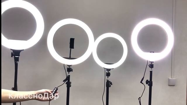 Обзор кольцевых ламп 26 и 33 см LED лампа