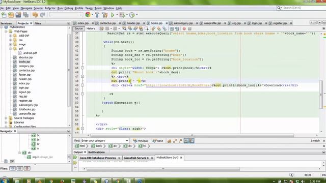 Java Web Project using jsp, servlet, Mysql, html and netbeans(Online Book Store)