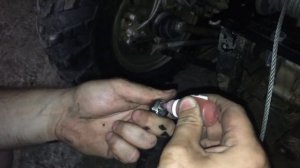 CF Moto 500 Установка шатной лебедки на место радиатора