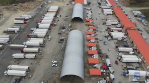 Монтаж двух куполов под бескаркасные ангары 18х63 м