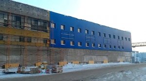 Реконструкция, монтаж фасада из профлиста производственного здания