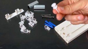 Карниз потолочный двухрядный составной Белый, Пластиковый 300 см
