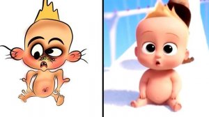 Baby boss drawing meme - cold heart (cute music video) - disney cartoon meme drawing meme