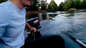 Испытания лодочного мотора HANGKAI 4HP (2)