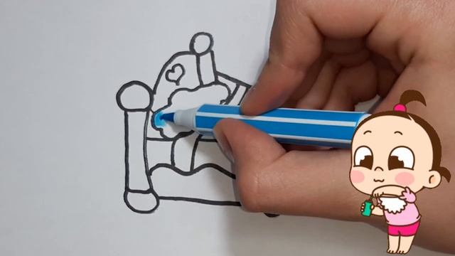 How to draw a sofa for children / Bolalar uchun divan chizish / Рисуем диван для детей смотреть онлайн