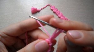 Закладка - сердечки крючком.