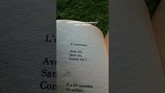 Guillevic "du domaine Euclidiennes" poésie. Gallimard. lu par Renaud Allirand (4)