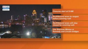 Louisville bridge closure begins Wednesday morning; what to know