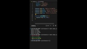 Делаем разный цвет текста в консоли JavaScript и Python #shorts