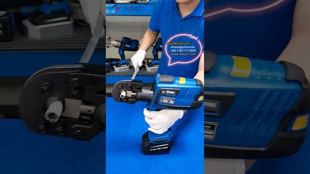 How to 2-5 secs cutting steel wire+ACSR +steel rope by battery operated tool NBTC-726 maxΦ26 Tianze