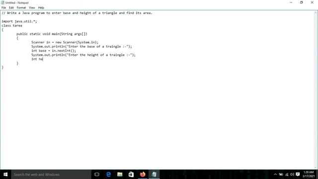 #Java Basic || Write a Java program to enter base and height of a triangle and find its area. смотреть онлайн