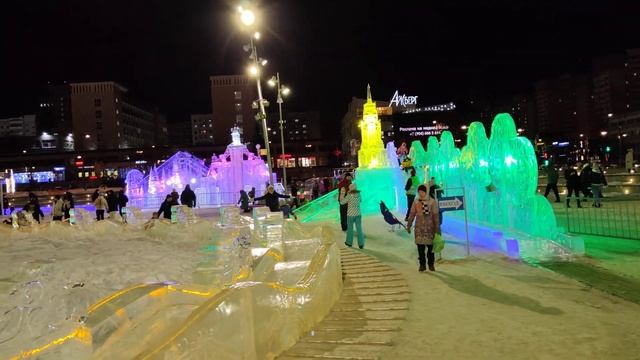 Пермь. Эспланада. Новогодняя ёлка. Часть 1. 4k смотреть онлайн