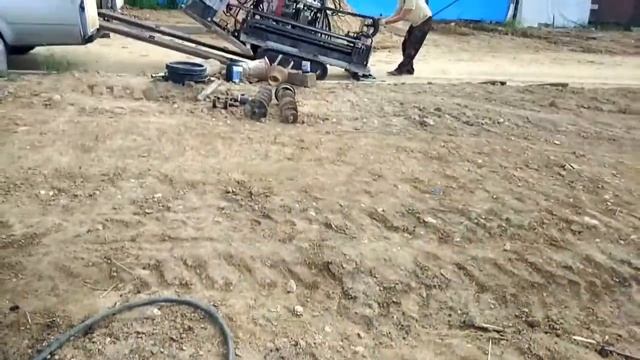 Прокол 65 метров мини ГНБ установкой смотреть онлайн