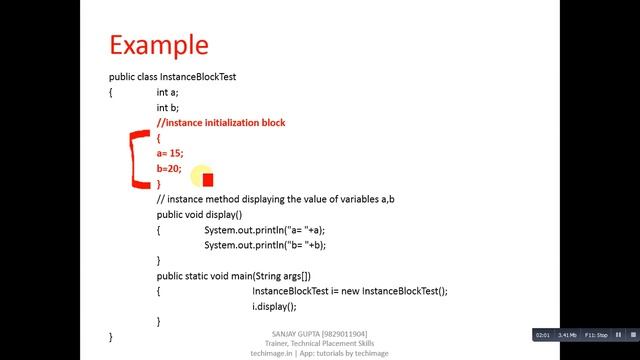 20 Java Instance and Static Initialization Blocks | Learn java by Sanjay Gupta смотреть онлайн