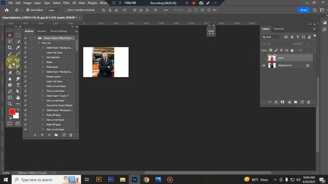 Choke Sketch Effect Photoshop Action смотреть онлайн