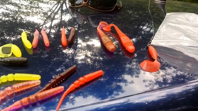 БЮДЖЕТНЫЕ силиконовые приманки Stoler's. Рыбалка в летний зной. смотреть онлайн