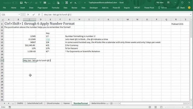 Excel Formatting Finesse: Formatting with !@#$%^ - Episode 2131