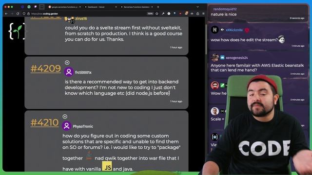 2023-07-10 -  CODE Q&A - Serverless Explained, Web Dev resources,  Portfolio advice and more!