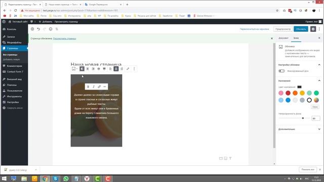 Новый редактор Wordpress Gutenberg  Быстрый старт