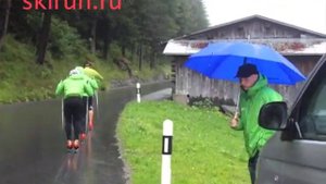 Legkov, Chernousov training with Cologna. Davos 2011