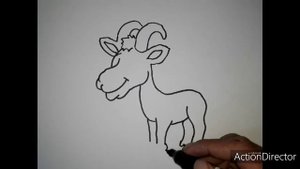 Как нарисовать КОЗА,How to draw a Goat просто рисуем...