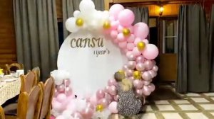 Круглая Фотозона из шаров на 1 годик своими руками