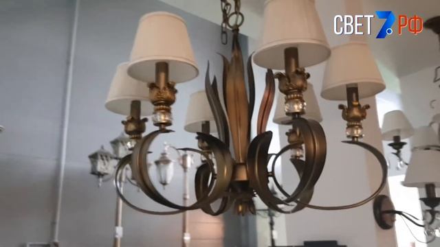 Люстра бронзовая подвесная в классическом стиле Lightstar Antique 783061 смотреть онлайн