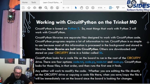 Learn CircuitPython using the Adafruit Trinket M0 HHV2020