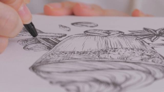 Чашка кофе лайнерами и акварелью смотреть онлайн