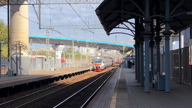 ЭГ2ТВ-033 Иволга 2.0 Перекраска МЦД и ЭП2Д-0125 Наше Подмосковье ЦППК На станции Тестовская смотреть онлайн