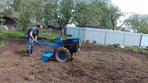 Тяжёлый дизельный мотоблок почвофреза